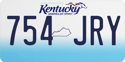 KY license plate 754JRY