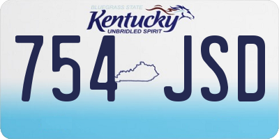 KY license plate 754JSD