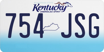 KY license plate 754JSG