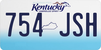 KY license plate 754JSH