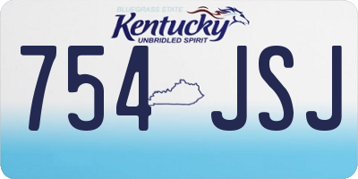 KY license plate 754JSJ