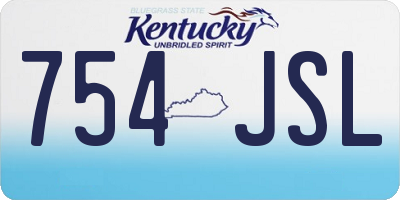 KY license plate 754JSL