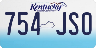 KY license plate 754JSO