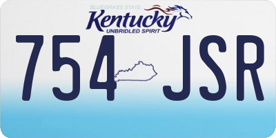 KY license plate 754JSR