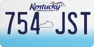 KY license plate 754JST