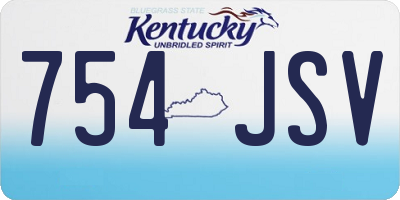KY license plate 754JSV