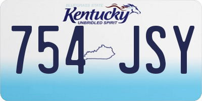 KY license plate 754JSY