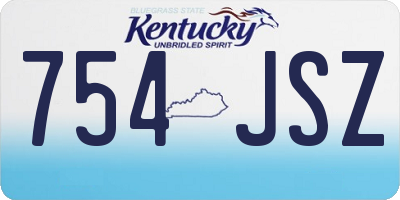 KY license plate 754JSZ