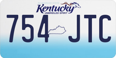 KY license plate 754JTC