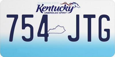 KY license plate 754JTG