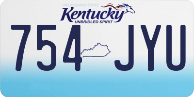 KY license plate 754JYU