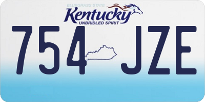 KY license plate 754JZE