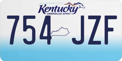KY license plate 754JZF