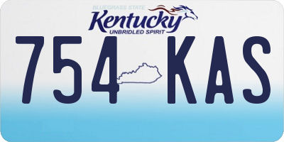 KY license plate 754KAS