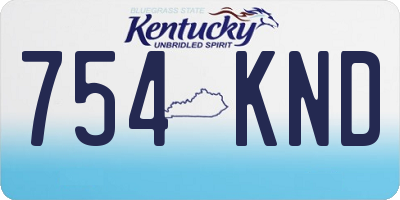 KY license plate 754KND