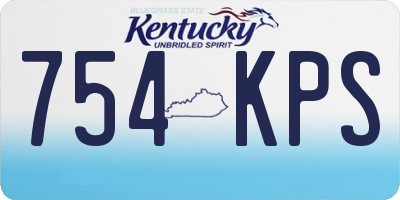 KY license plate 754KPS