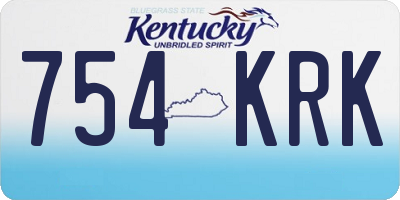 KY license plate 754KRK