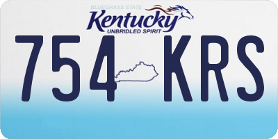 KY license plate 754KRS