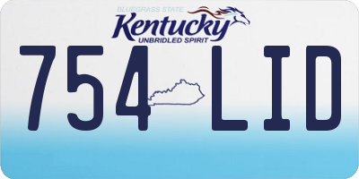 KY license plate 754LID