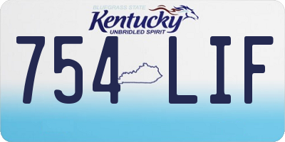 KY license plate 754LIF