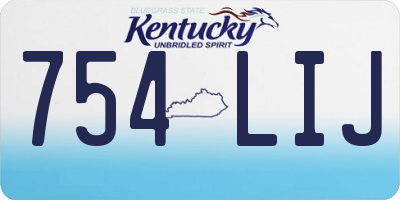 KY license plate 754LIJ