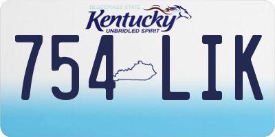 KY license plate 754LIK