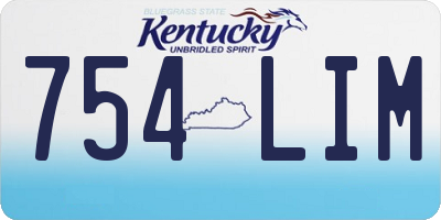 KY license plate 754LIM