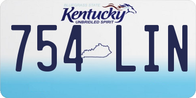 KY license plate 754LIN