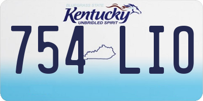 KY license plate 754LIO