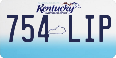 KY license plate 754LIP