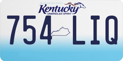 KY license plate 754LIQ