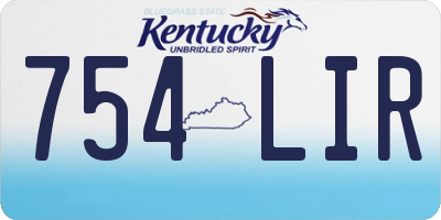 KY license plate 754LIR
