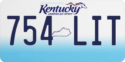 KY license plate 754LIT