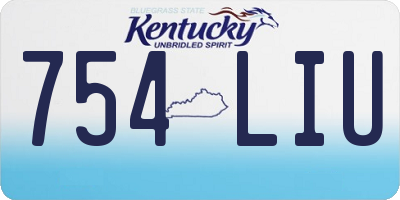 KY license plate 754LIU