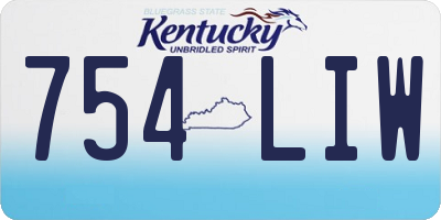KY license plate 754LIW