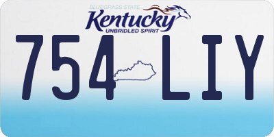 KY license plate 754LIY