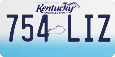 KY license plate 754LIZ