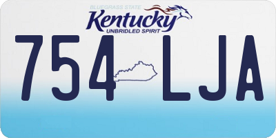 KY license plate 754LJA