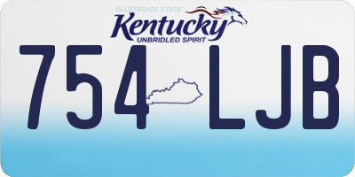 KY license plate 754LJB