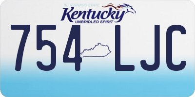 KY license plate 754LJC