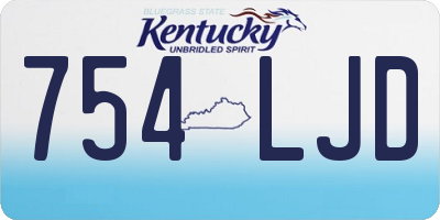 KY license plate 754LJD
