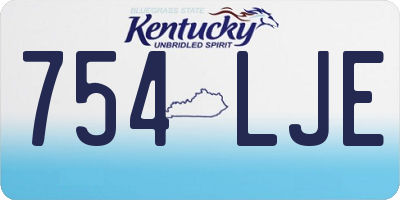 KY license plate 754LJE