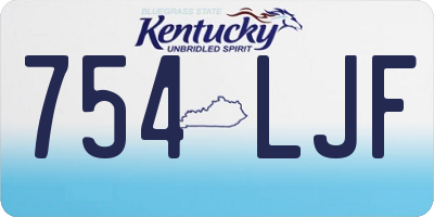 KY license plate 754LJF