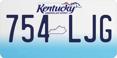 KY license plate 754LJG