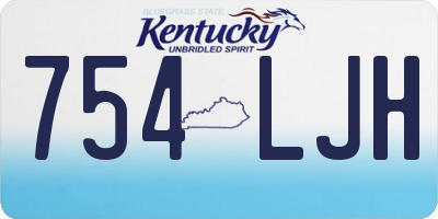 KY license plate 754LJH