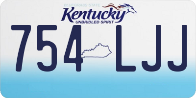 KY license plate 754LJJ