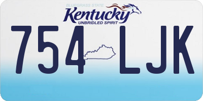 KY license plate 754LJK