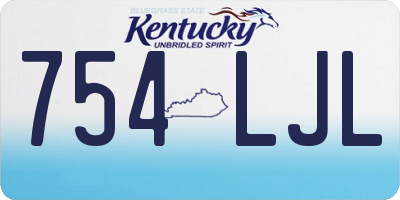 KY license plate 754LJL