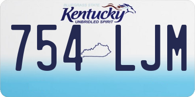KY license plate 754LJM