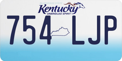 KY license plate 754LJP